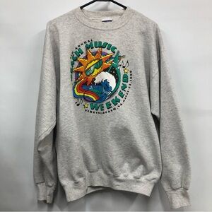 Vintage 1999 Virginia Beach Music weekend crew neck sweatshirt